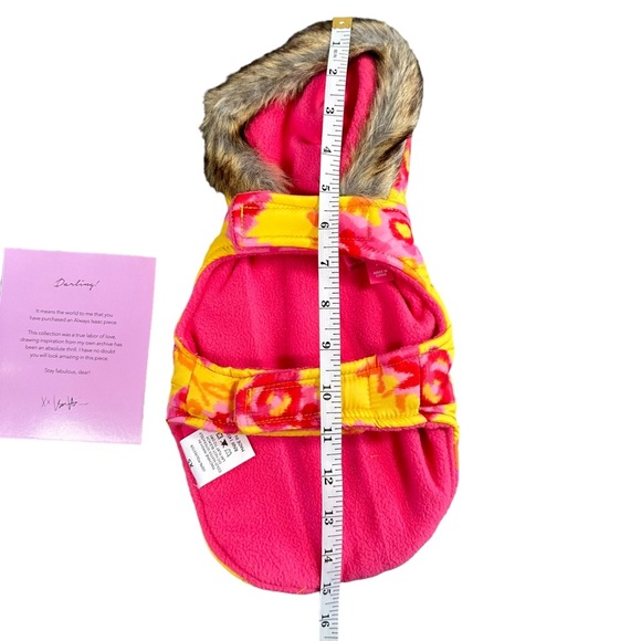Isaac Mizrahi Floral Printed Dog Coat Size XS - Picture 4 of 8